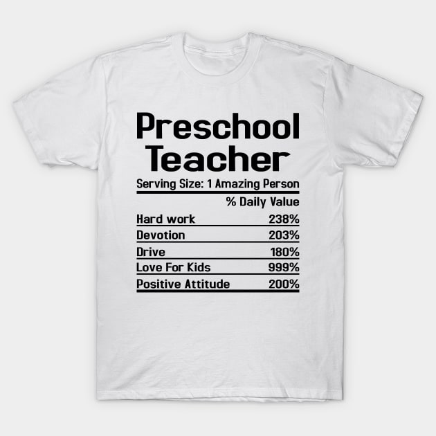 Preschool Teacher T-Shirt by Customprint